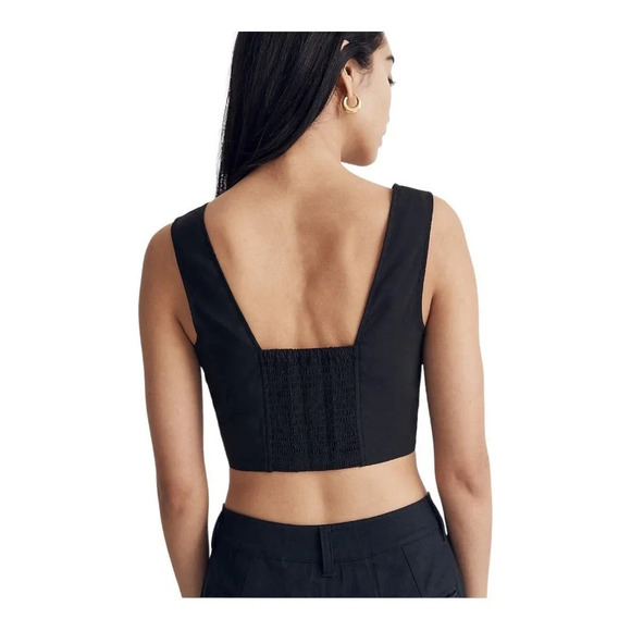 Madewell Softdrape Gwen Crop Vest Top - Picture 2 of 7